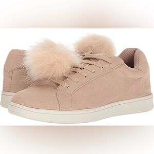 Guess Women's Blush Sneakers with Faux Fur Accents